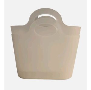 The Container Store 2-Pc Plastic Utility stackable Storage Organizer Bin Basket